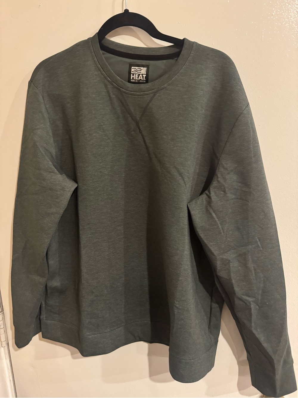 32 Degrees Men's Crewneck Sweater in Olive Green